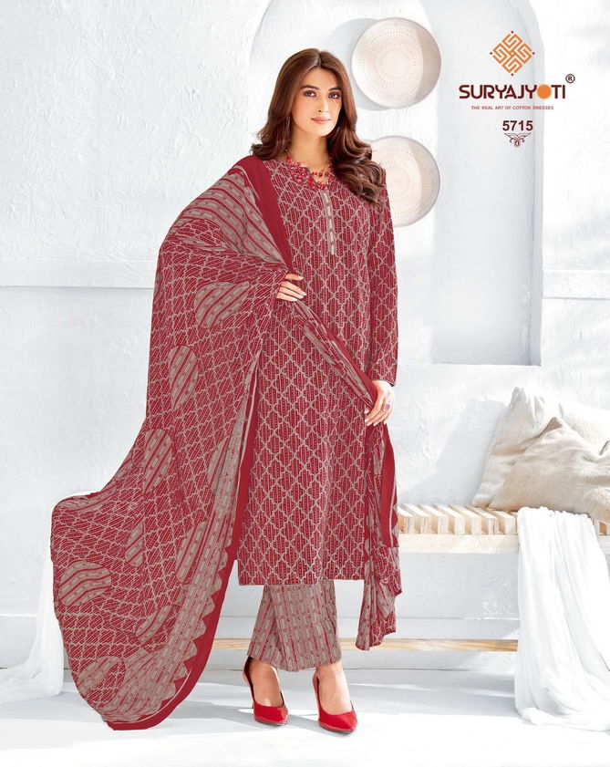 Suryajyoti Trendy Cotton 57 Printed Cotton Dress Material
